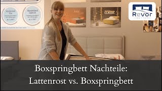 Boxspringbett Nachteile Boxspringbett vs normales Bett Lattenrost [upl. by Genevieve]