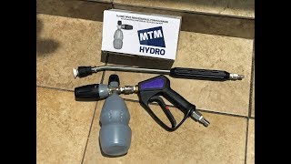 Mosmatic Pressure Washer Swivel Spray Gun amp MTM PF22 Foam Cannon from Obsessed Garage [upl. by Sallad152]