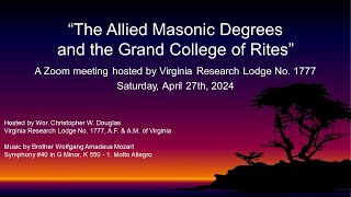 The Allied Masonic Degrees and the Grand College of Rites [upl. by Dedric]