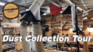 Tour of Woodworking Dust Collection System [upl. by Ahsiekal]