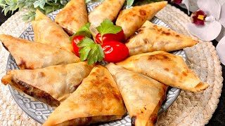 Meat samosas recipe EASY FOLDING METHOD for beginners [upl. by Blaire]