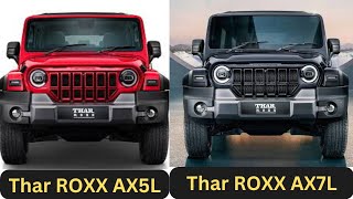 THAR ROXX AX5L Vs AX7L DiFfrences [upl. by Jojo90]