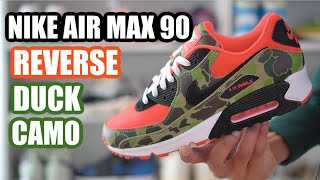 NIKE AIR MAX 90 REVERSE DUCK CAMO REVIEW amp SIZING  RESELL PREDICTIONS [upl. by Fu]