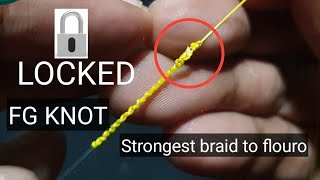 FG KNOT  Strongest Braid To leader  Fishing knot Braid to fluorocarbon [upl. by Dmitri]