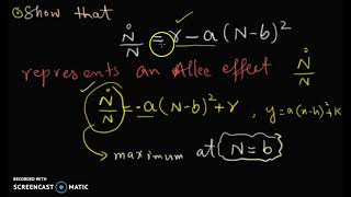 Part1 The dynamical Properties of the Allee Effect  Applications of Dynamical systems in Ecology [upl. by Navonod]