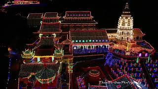 Penang Kek Lok Si Temple CNY22 Light Up I DJI Drone [upl. by Nileuqaj]