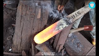 The Best DIY Of Knife Making Process From Chainsaw [upl. by Nallad858]