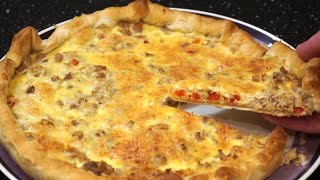 Quiche au thon et poivrons – recette facile et rapide [upl. by Ariaek]