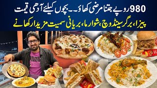 All You Can Eat Just Rs 980  Ab Sab Kha Jao 🍕 Burger 🍔🍟 🍚 🥪 [upl. by Norihs]