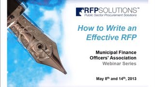 How to Write an Effective RFP [upl. by Bradski166]