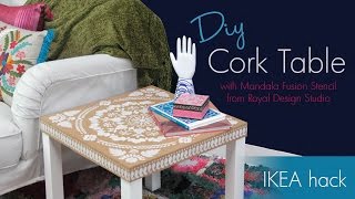 DIY Ikea Hack How to Stencil Furniture with Cork Sheets and Annie Sloan Chalk Paint [upl. by Ethelind]