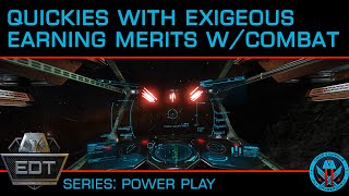 Earning Power Play Merits wCombat PvE Bounty Hunting Nav Beacon Interdiction in Elite Dangerous [upl. by Sirromaj]