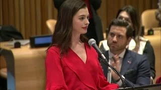 Anne Hathaway on International Womens Day [upl. by Zima]