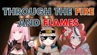 Hololive Karaoke Mashup Through the Fire and Flames  DragonForce by Calli Mumei and Bae [upl. by Assenna]