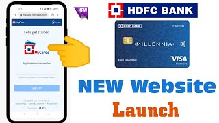 HDFC New Credit card Website Launched My Card  how to use HDFC My card website [upl. by Cormac]