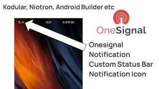 Onesignal notification with custom status bar notification icon in niotron Android Builder Kodular [upl. by Gannie]