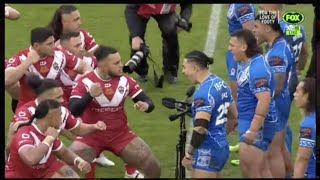 Tonga vs Samoa Rugby League World Cup Haka November 6 2022 [upl. by Noraj110]