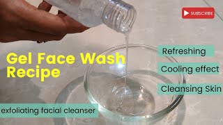 How to make a gel face wash  gel face wash recipe  exfoliating face wash recipe [upl. by Byran]