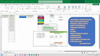 Calendario annuale automatizzato con Excel [upl. by Elleynad]