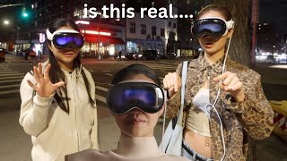 WE WORE APPLE VISION PRO FOR 24 HOURS IN NYC we got hated on [upl. by Elleoj]