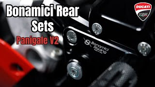 Ducati Panigale V2 Bonamici Rearsets  Install [upl. by Solim]