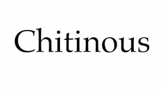 How to Pronounce Chitinous [upl. by Cheke]