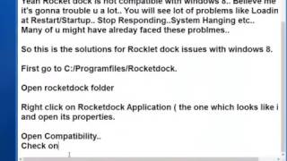 RocketDock Loading problem after restart on Window 8 [upl. by Tapes]