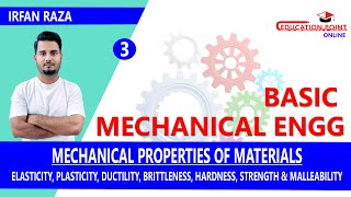 Mechanical Properties of Materials  Elasticity Plasticity Ductility Brittleness Hardness [upl. by Krigsman78]