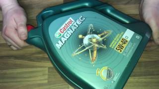 Castrol Magnatec 5W40 C3 motor oil engine oil unboxing and instructions [upl. by Olegnaed]