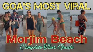 Morjim Beach Goa  Goa Night Life  Most Famous amp Beautiful Beach  North Goa Tour  True vlogs [upl. by Margret884]