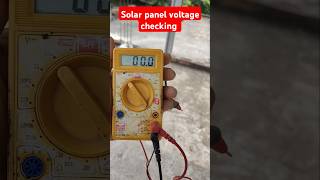 Solar panel Voltage checking electrical elctrician electricalengineering electricalwiringshort [upl. by Kalinda711]