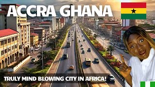 Driving Downtown ACCRA GHANA Africa‘s Gold Coast City [upl. by Oakleil]