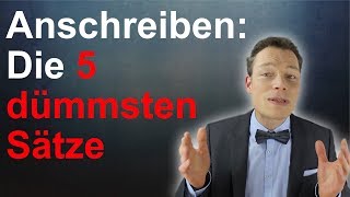 Bewerbung schreiben Die 5 dümmsten Sätze Anschreiben Bewerbung Muster Tipps  M Wehrle [upl. by Oiluig298]