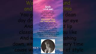 Taylor Swift  Style Lyrics shorts [upl. by Duahsar460]