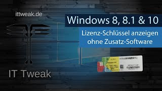 Windows 8 81 und 10  Lizenz Schlüssel Key auslesen ohne ZusatzSoftware 4K [upl. by Ennovoj]