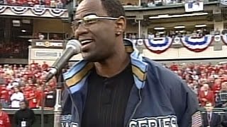 WS2002 Gm6 Brian McKnight performs national anthem [upl. by Slemmer]