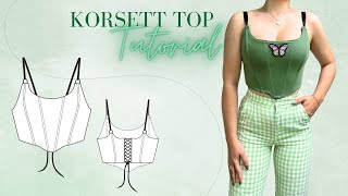 vom Sweater zum Korsett Top  Tutorial [upl. by Thissa330]