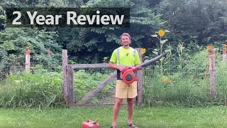 Husqvarna 125B Gas Leaf Blower  2 year Review [upl. by Einiffit]