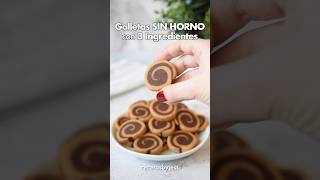 Galletas SIN HORNO con 3 Ingredientes 🍪 postresfaciles receta postressinhorno [upl. by Anatak]