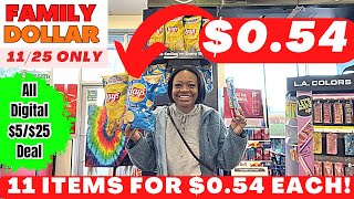 Family Dollar 5 Off 25 Haul 1125  054 Each For Everything  All Digital Couponing Deal [upl. by Ballard]