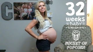 32 WEEKS PREGNANT SWELLING ALOT UNCOMFORTABLE amp BABY HICCUPS [upl. by Ariella263]