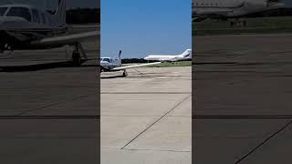 Beautiful Global 5000 kicking up dust KGTU aviation planespotting [upl. by Aisyat]