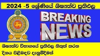 2024 ශිෂ්‍යත්ව ප්‍රතිඵල නිකුත් කරන දිනය පිළිබඳව දැනුම්දීමක් [upl. by Fine]