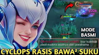 EUDORA MODE BASMI SAMPAH LOCK CYCLOPS YANG RASISNYA TIDAK TERPUJI BANGET SAMPE BAWABAWA SUKU MLBB [upl. by Tenner]