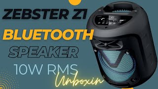 Bluetooth Speaker Under 1000  zebster bluetooth speaker z beat 1  portable Bluetooth speaker [upl. by Forward483]