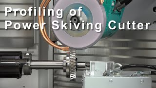 Power Skiving Cutter Profiling on SCHNEEBERGER CNC tool grinder Gemini NGM [upl. by Griseldis]