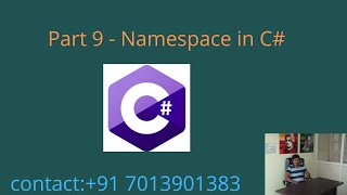 Part 9  Namespace in C [upl. by Spoor]