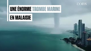 Malaisie  les images de la trombe marine qui sest approchée de Penang [upl. by Oecile453]