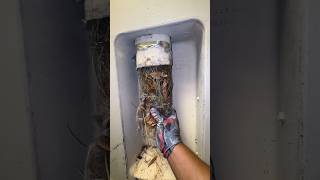 There was a lot more than just Lint in this Dryer Vent 🤯 oddlysatisfying dryerventcleaning [upl. by Lon972]