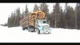 Winter log hauling in northern BC [upl. by Wachter]